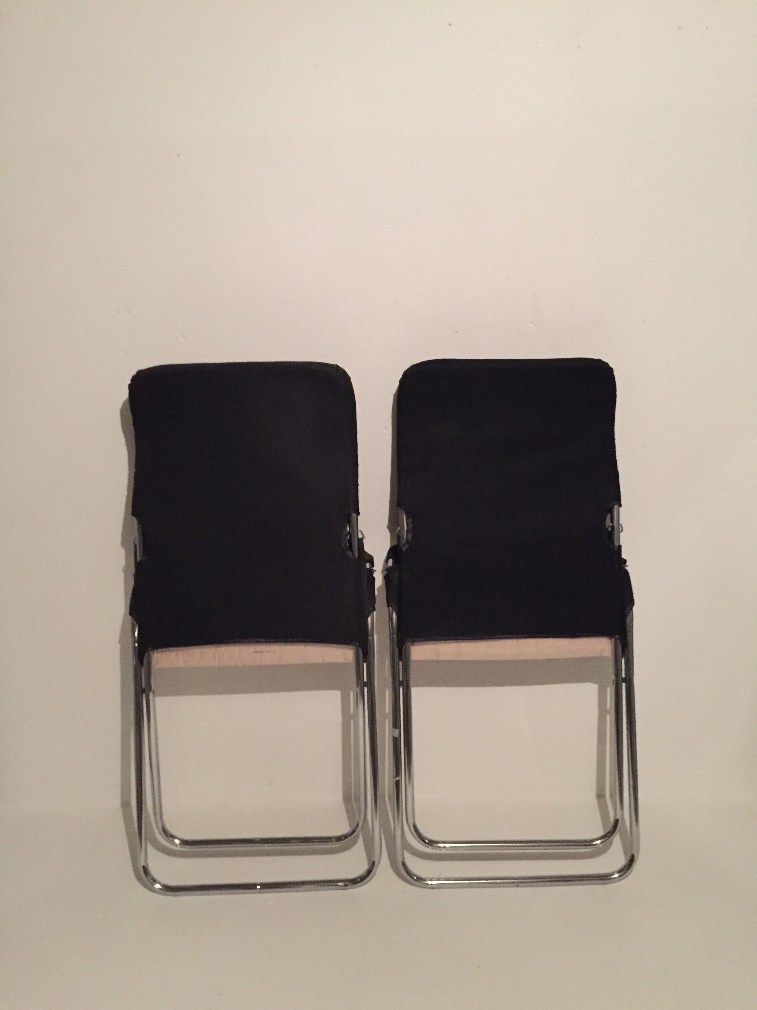 Pair of vintage foldable sunbed chairs, Grazioli Giocattoli, Italy, 1970s