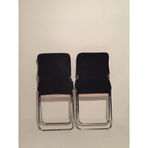 Pair of vintage foldable sunbed chairs, Grazioli Giocattoli, Italy, 1970s |  Selency
