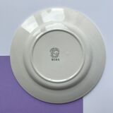 Small green tile plate new givors faiencerie