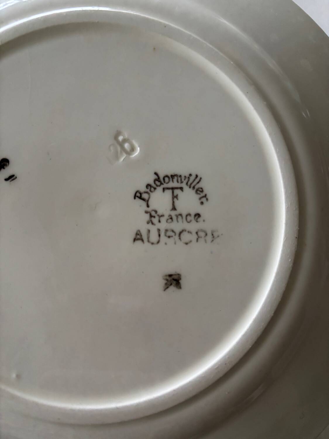 Antique faience plates Badonviller