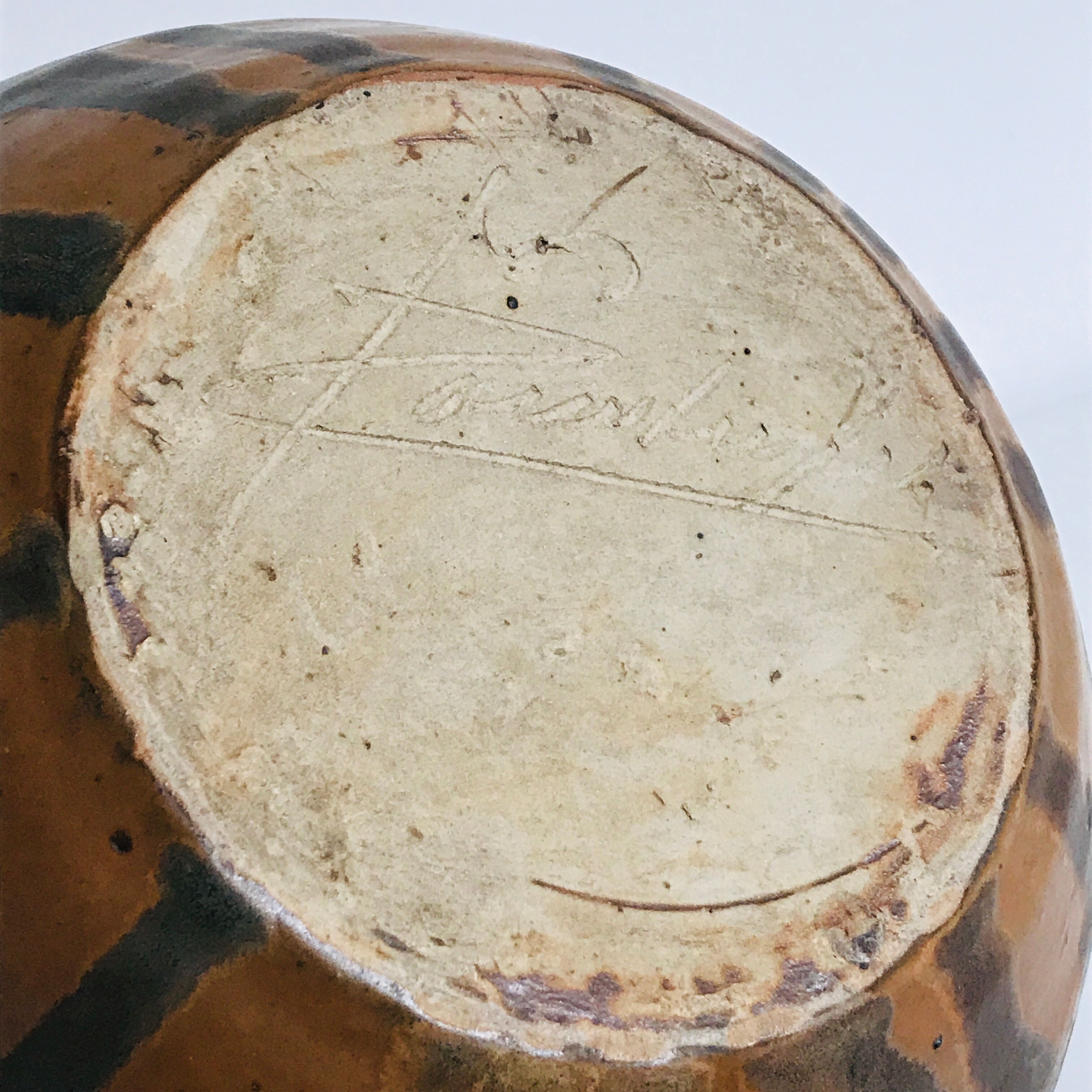Leon Pointu top vase, Puisaye sandstone, Carriès school, art nouveau