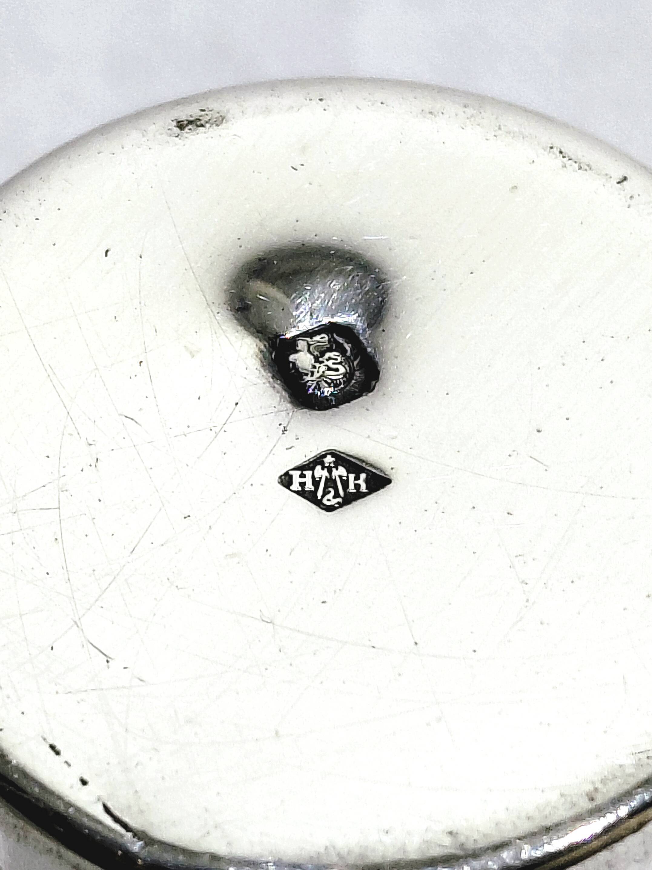 12 silver liqueur glasses