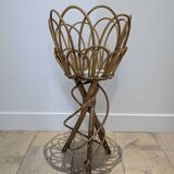 Wicker rattan plant stand