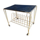 Table serves wheels perforated sheet rigitulle vinyl support