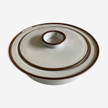 Covered dish XXL Dansk Design sandstone 1970 Denmark