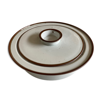 Covered dish XXL Dansk Design sandstone 1970 Denmark