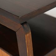 Scandinavian teak and dark wood bedside table, 1950s