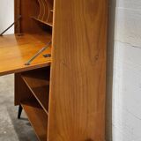 Vintage secretaire with bookcase, 1950s