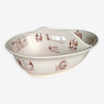 Lunéville toilet bowl, Granville decor Late 19th century