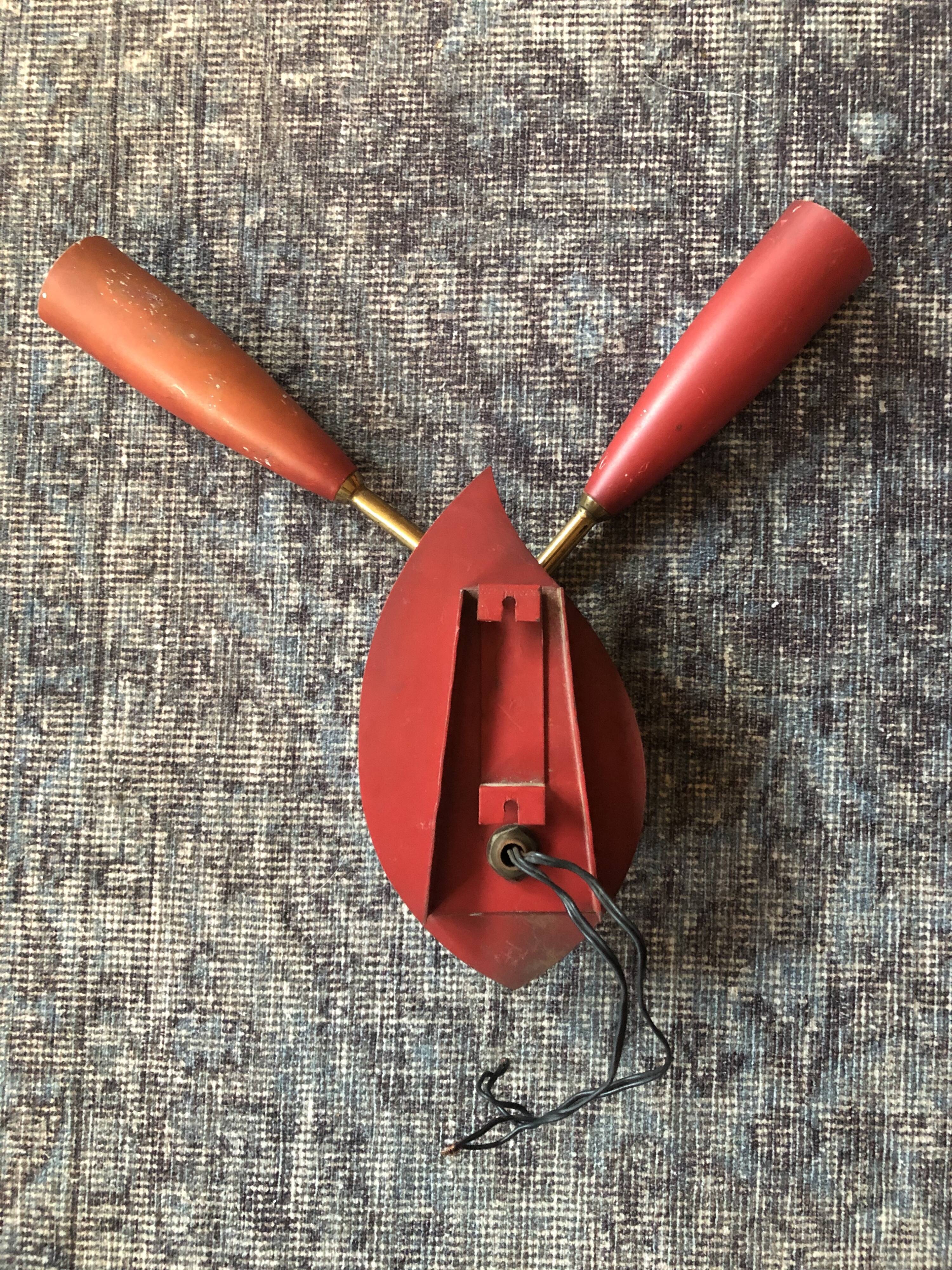 Vintage wall lamp to two 50s lights