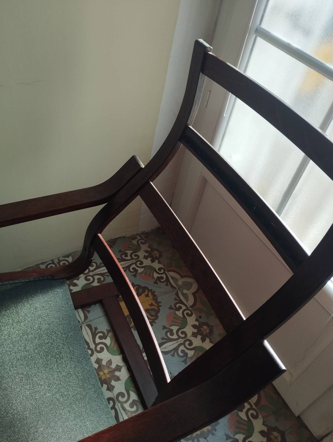 Scandinavian armchair in black leather