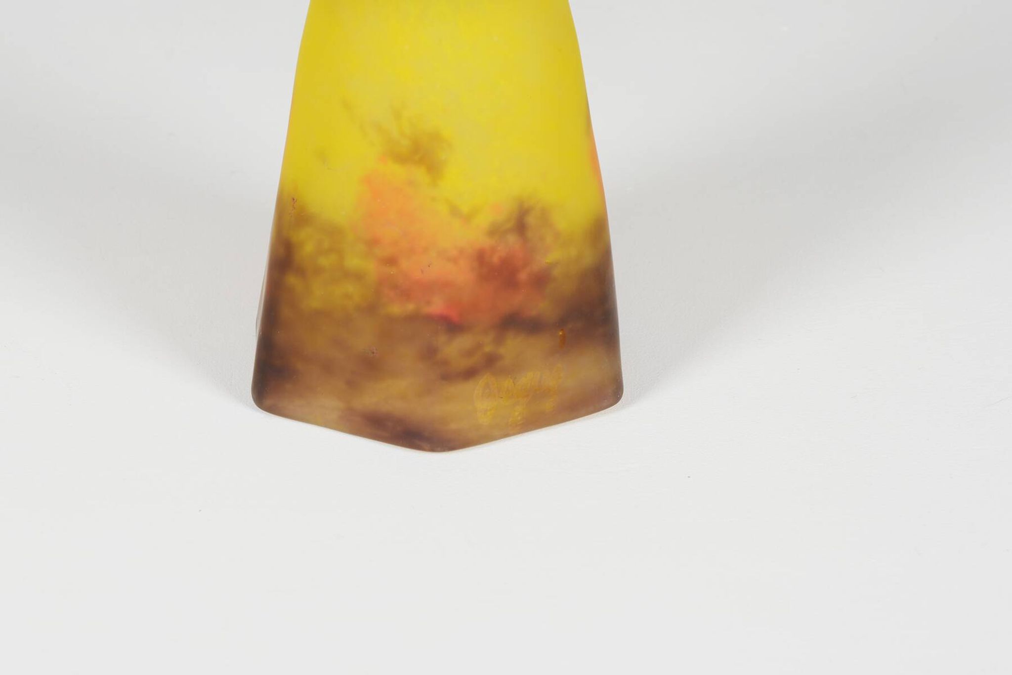 Glass paste wall light by Degue, circa 1920, Art Nouveau.