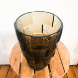 Art Deco black smoked glass vase