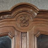 Buffet-Bibliothéque a deux-corps époque Louis XV, réalisé en chêne massif