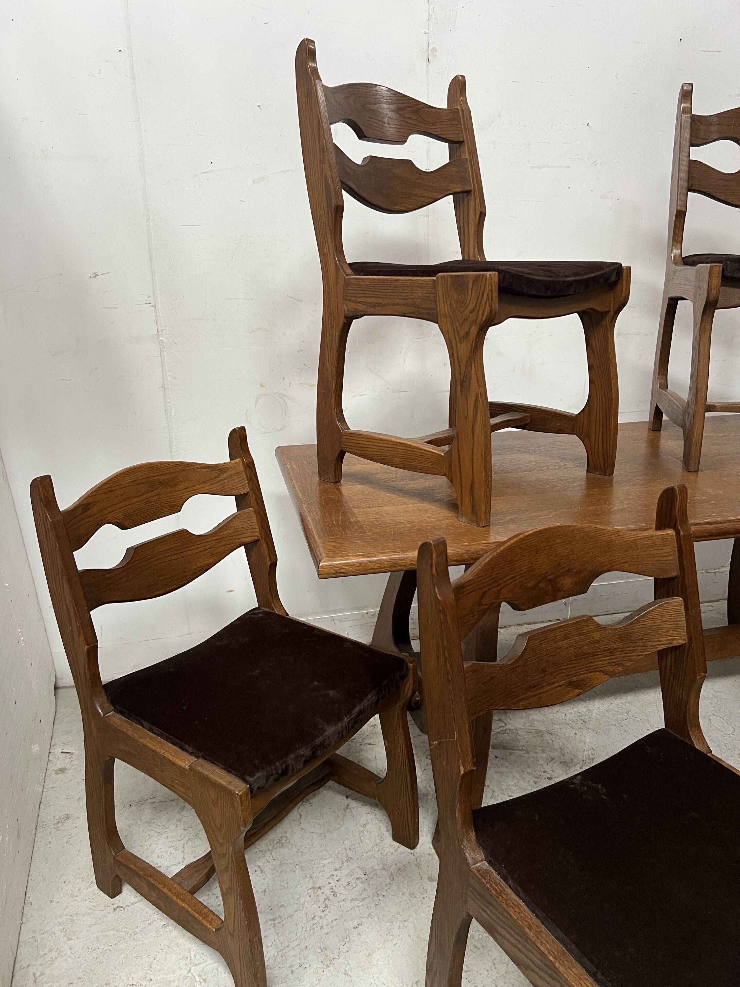 Dining room furniture Table and chairs XX century