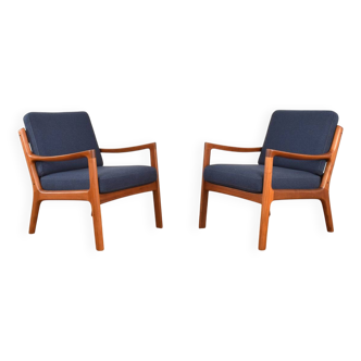Mid-Century Danish Teak Armchairs by Ole Wanscher for France & Son, 1960s,