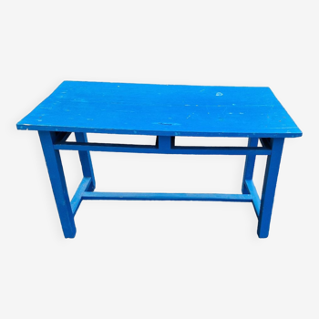 Blue patina table