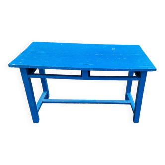 Blue patina table