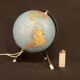 Terrestrial globe 1960 Tripod Taride luminous in vintage world map glass