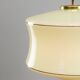 Mid-Century Italian Brass and Green Glass Pendant Lamp