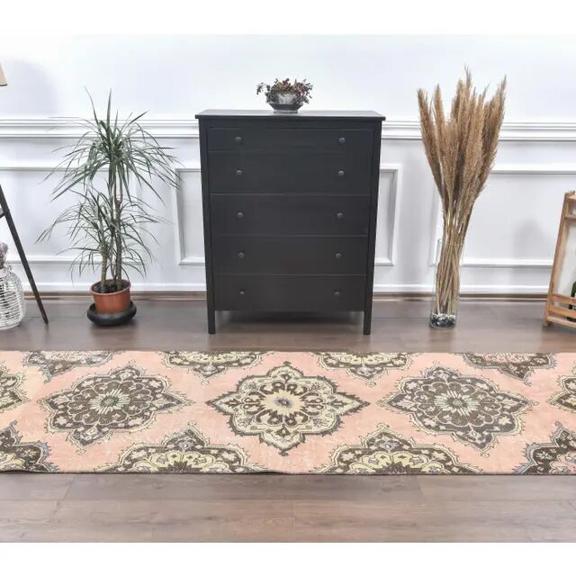 Turkish Oushak wool runner 90x346