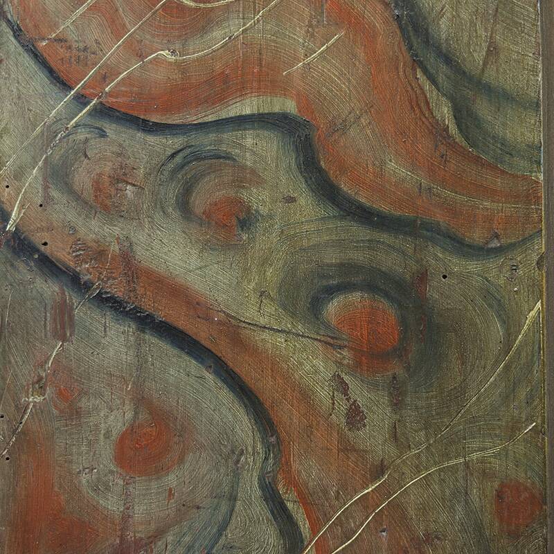 Folk art painted bridal wardrobe