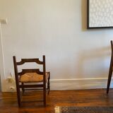 Chaise basse en bois