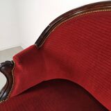 Red velvet bench