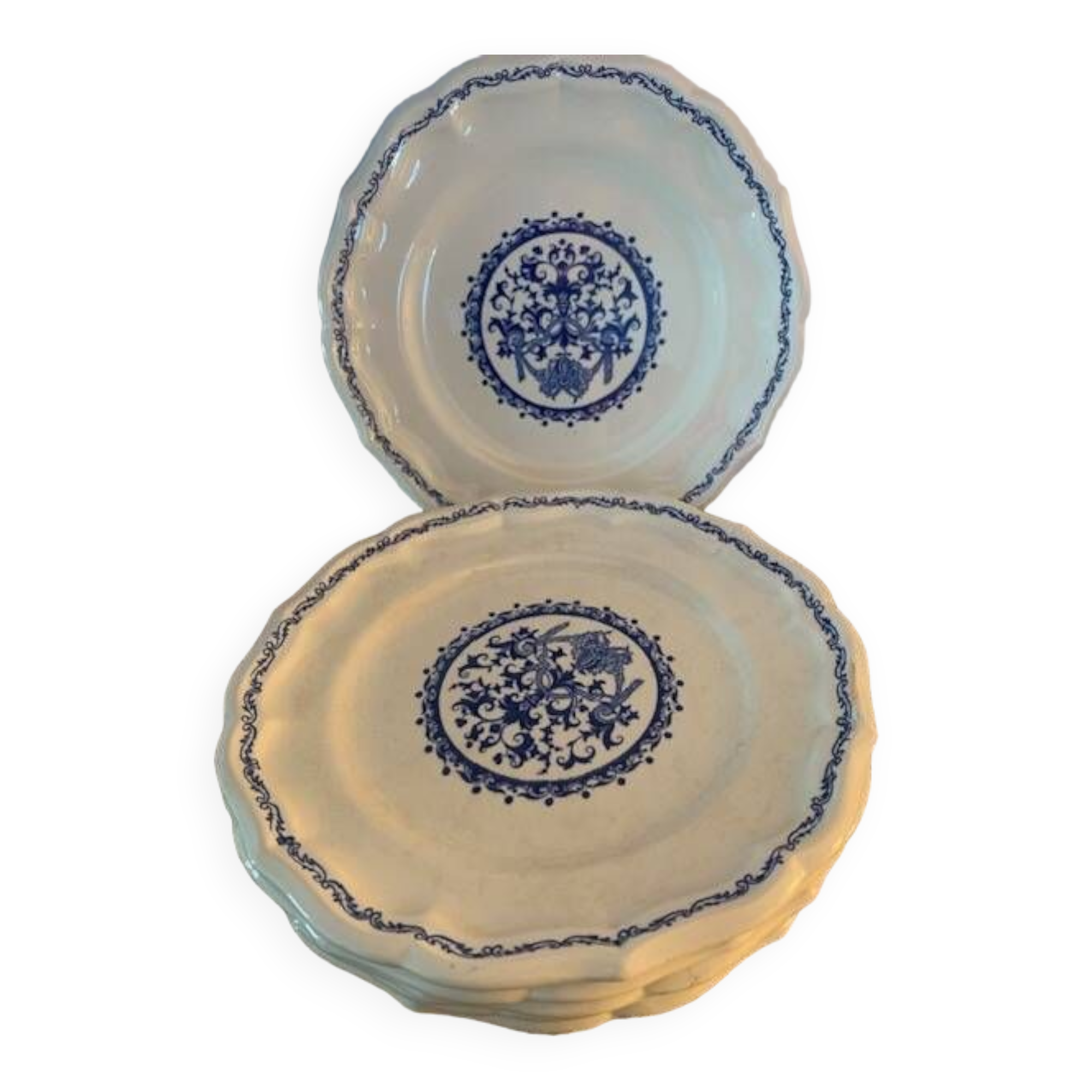 Set of 3 Gien Decor Rouen Plates 32