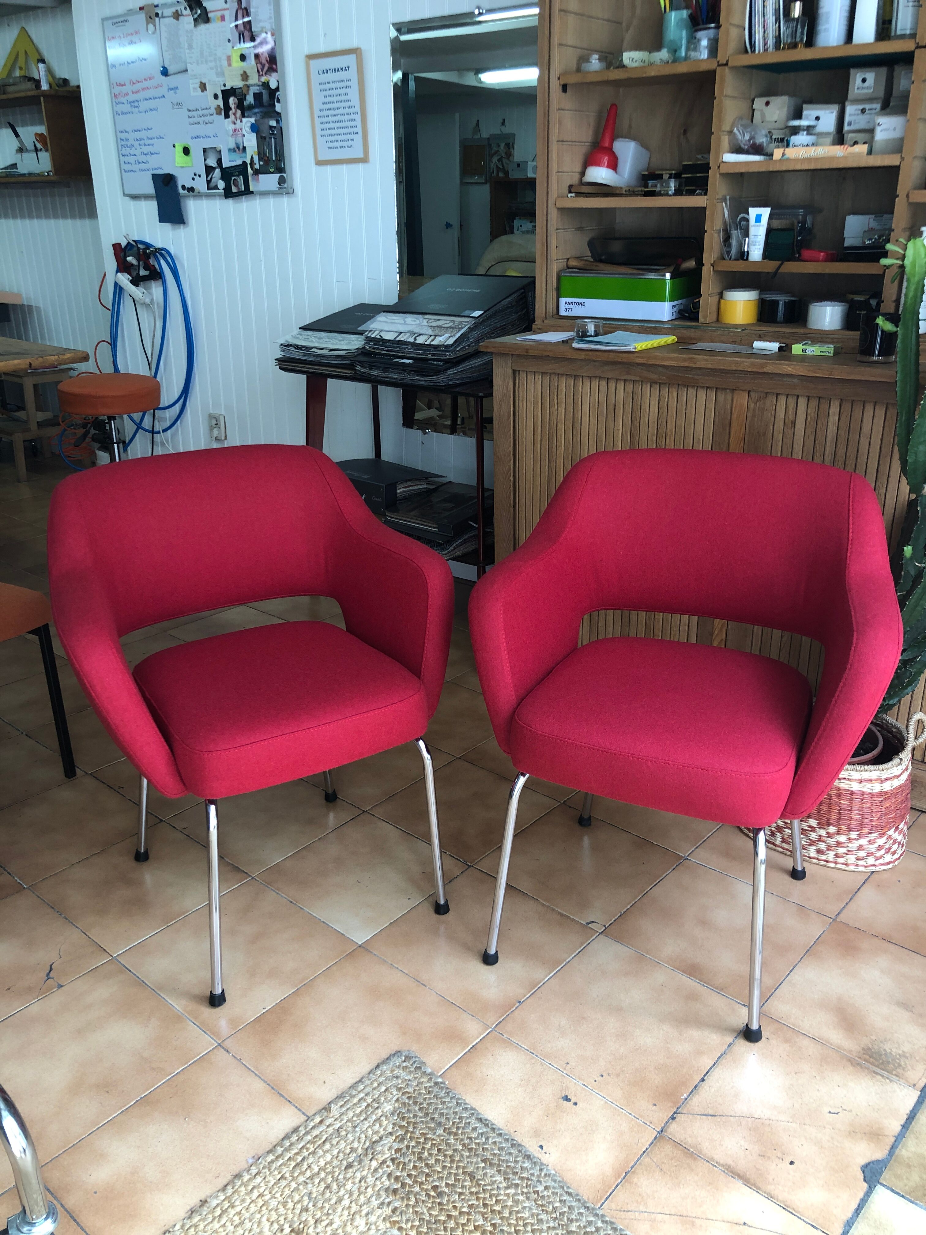 Pair of renovated "Conference" armchairs