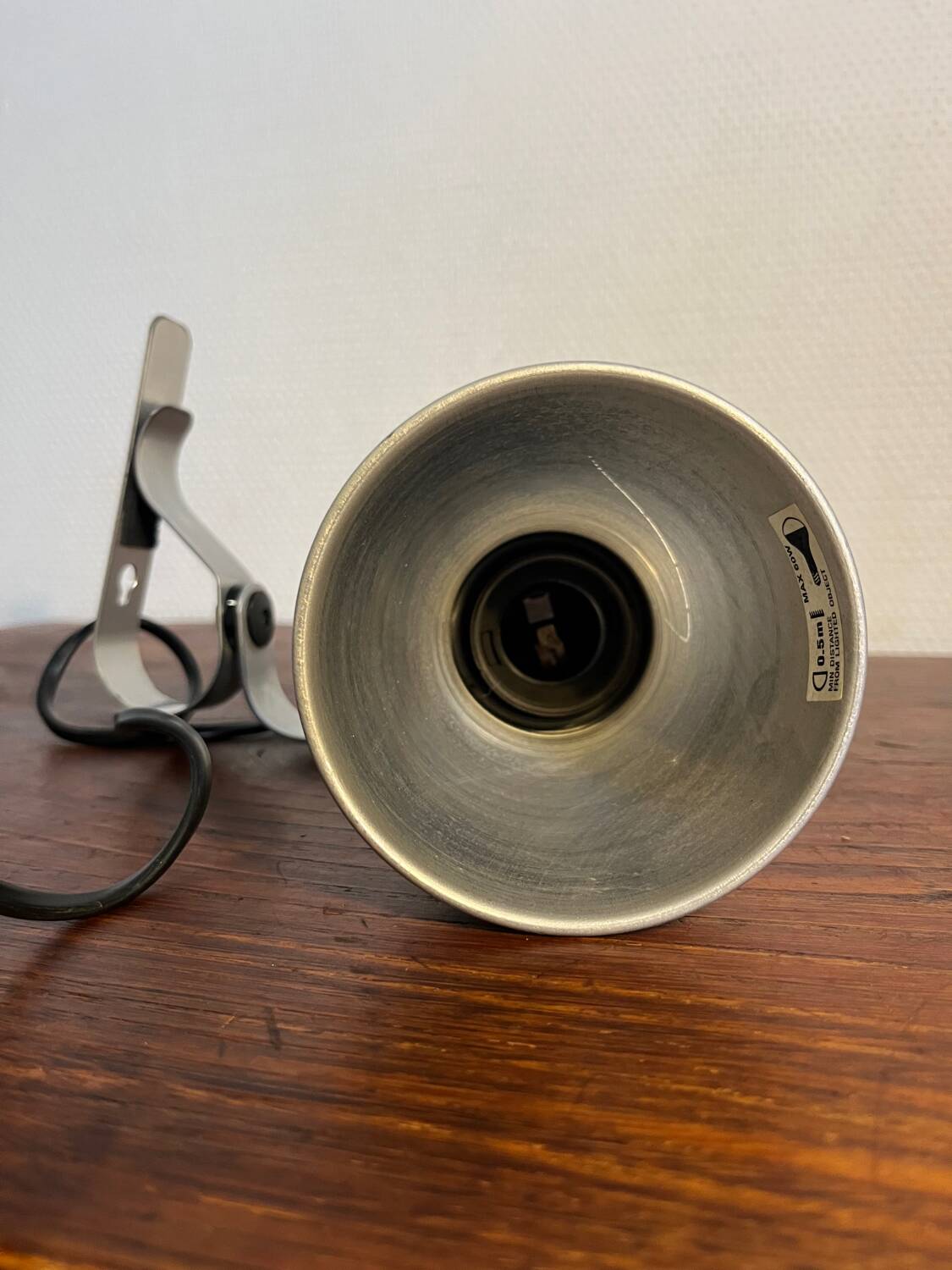 80s clip-on aluminum spotlight