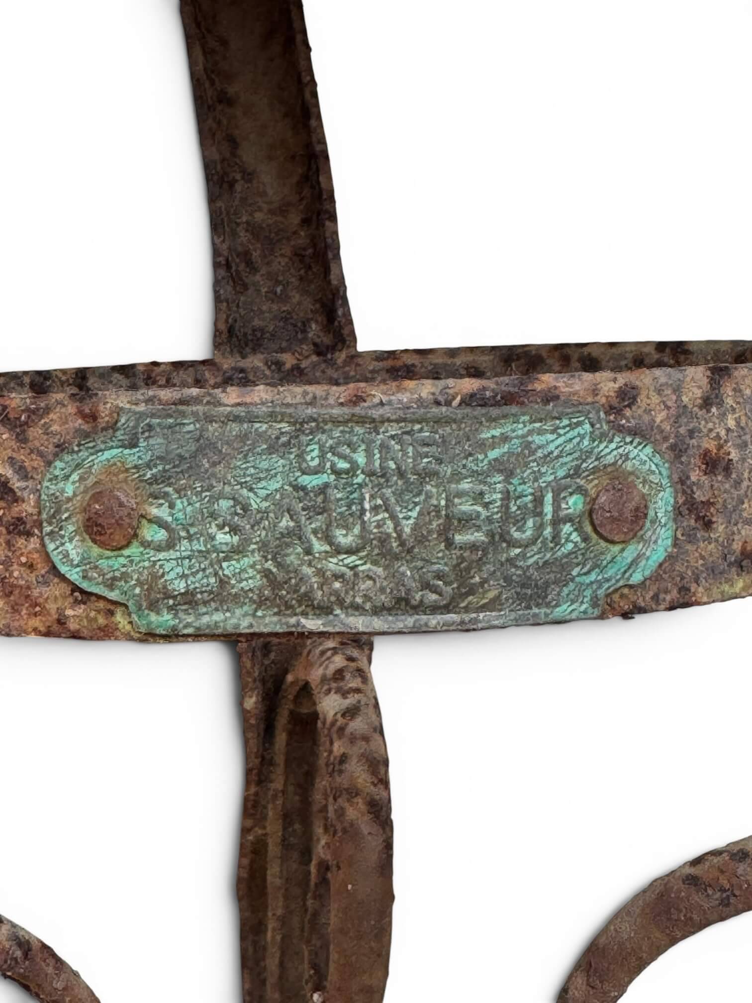 1900 wrought iron guéridon from Arras, St Sauveur