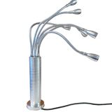 Lamp or wall lamp in brushed metal