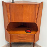 Scandinavian corner unit in teak, Danish design