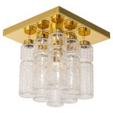 Glass ceiling lights Limburg, Germany, 1970s