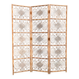 Vintage 1960s Curved Rattan Screen