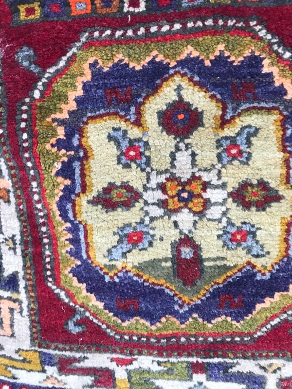 Very nice little carpet yastik anatolia handmade