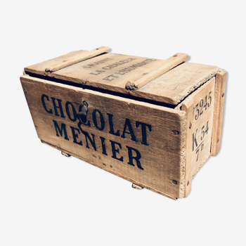 Old wooden box Meunier chocolate