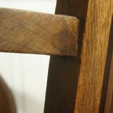 American solid oak armchair, swivel 360 °, tilting & adjustable in height. c. 1920
