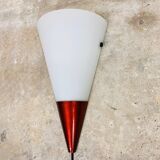 Vintage Wall Lamp / Wall Sconce by LAKRO, Holland, Glass and Metal