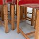 Vintage danish brutalist ladder back oak dining chairs