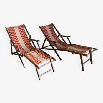 Pair of deck chairs