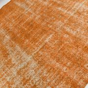Tapis Vintage Orange Ocre Patiné, Style Bohème Chic