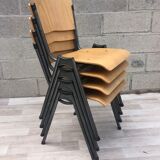 Set of 4 chairs design in wood