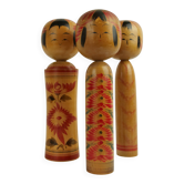 lot de 3 KOKESHI ( taille moyenne )