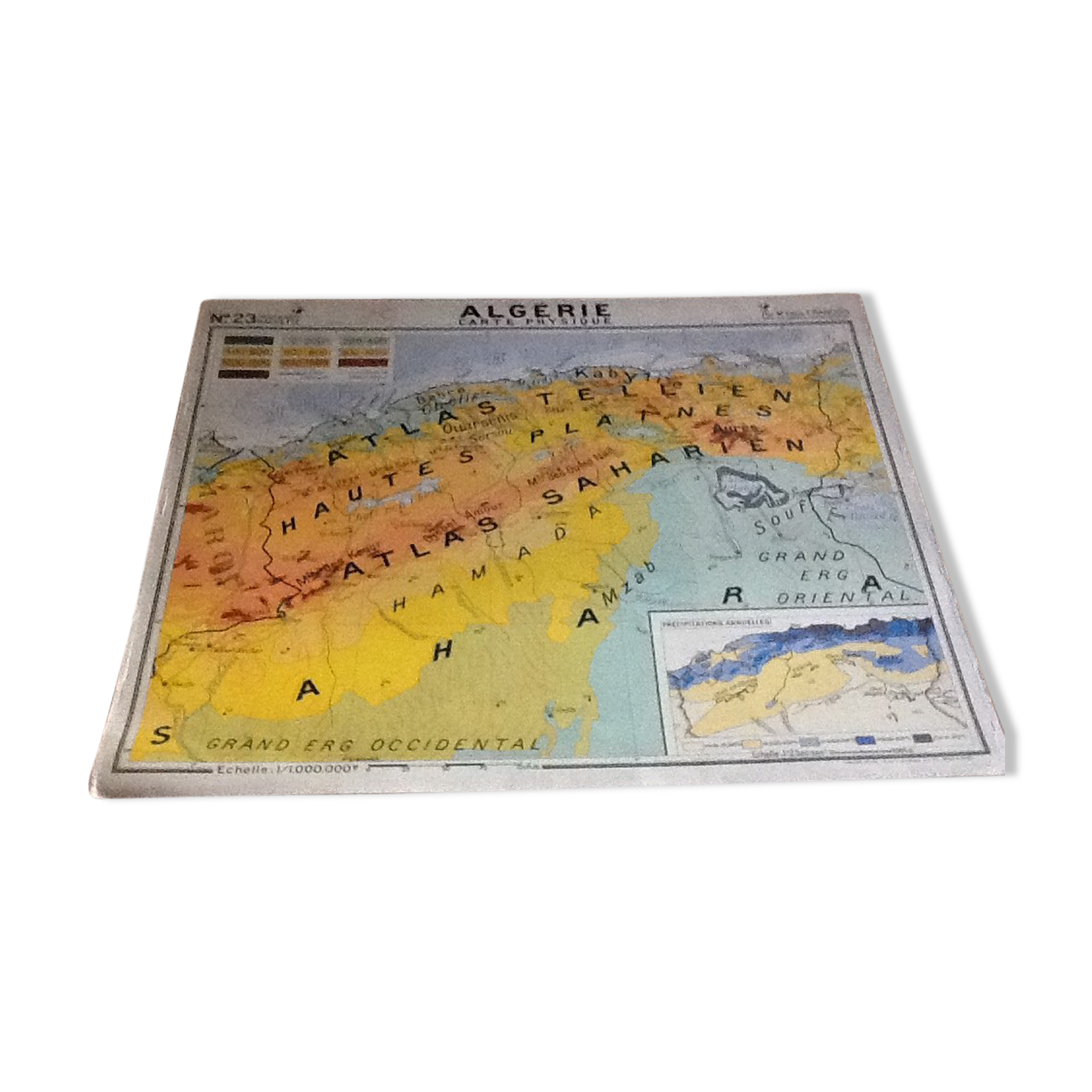 School N ° 23 Algeria map map physical and 23 Bis Algeria economic hatchet by Louis François map