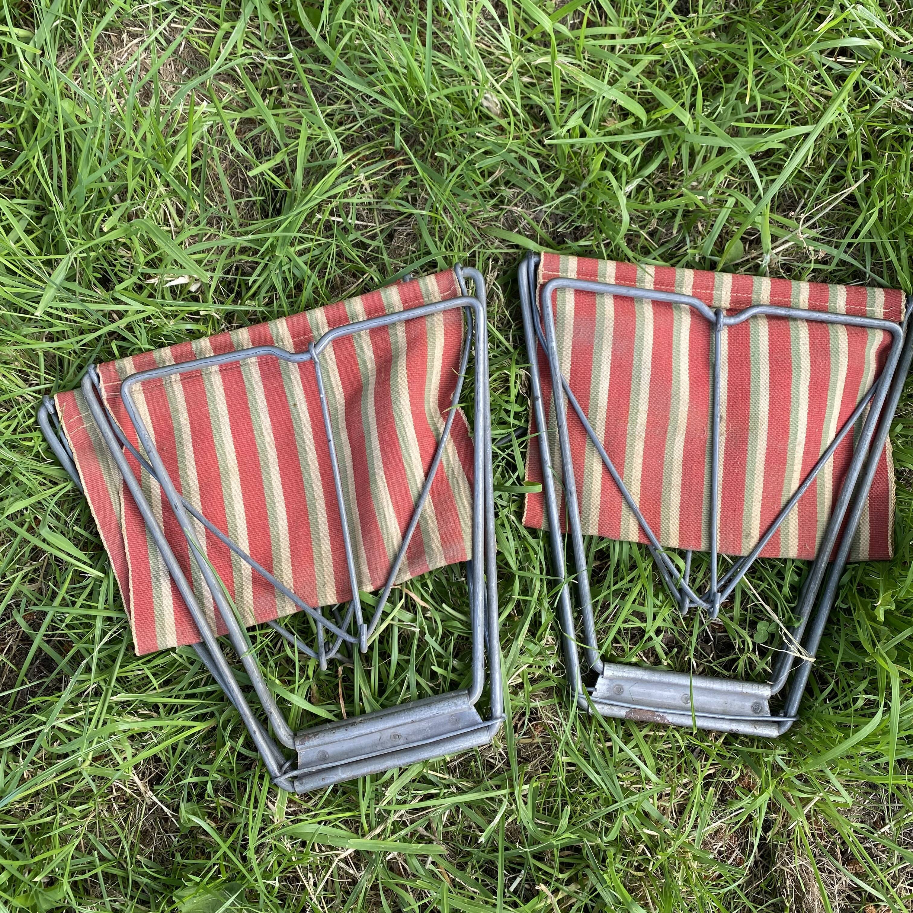 Foldable camping stools 60s