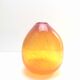 Vase boule orange soufflé à la main de L'Oca Nera (Italie)