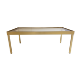 Table basse en aluminium doré 1960 vintage