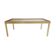 Table basse en aluminium doré 1960 vintage